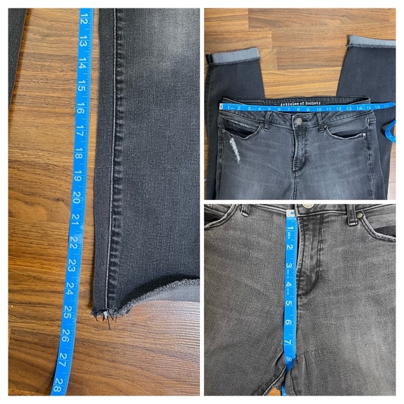 Articles of Society Raw Hem Skinny Jeans - Size 30 - Picture 9 of 9